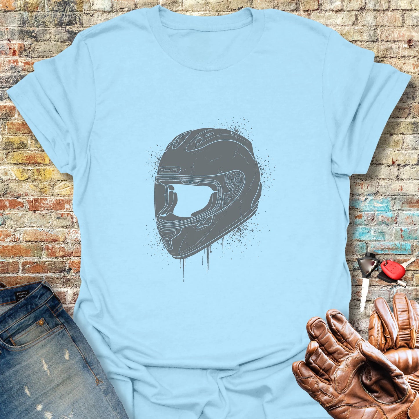 Splash Helmet T-Shirt - Light Blue