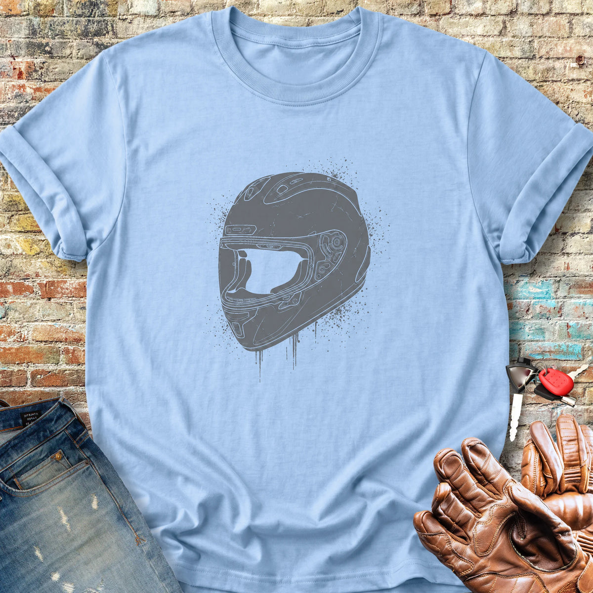 Splash Helmet Classic T-Shirt - Light Blue