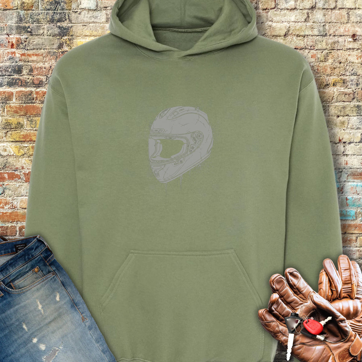 Splash Helmet Hoodie - Military Green