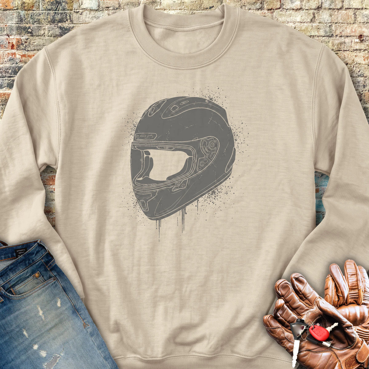 Splash Helmet Sweatshirt - Sand