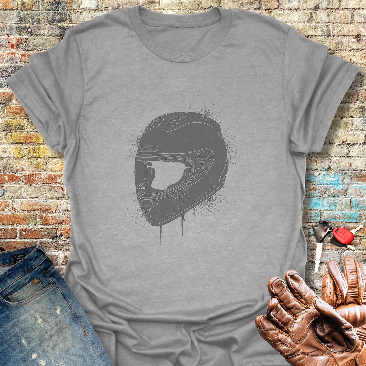 Splash Helmet T-Shirt - Sport Grey