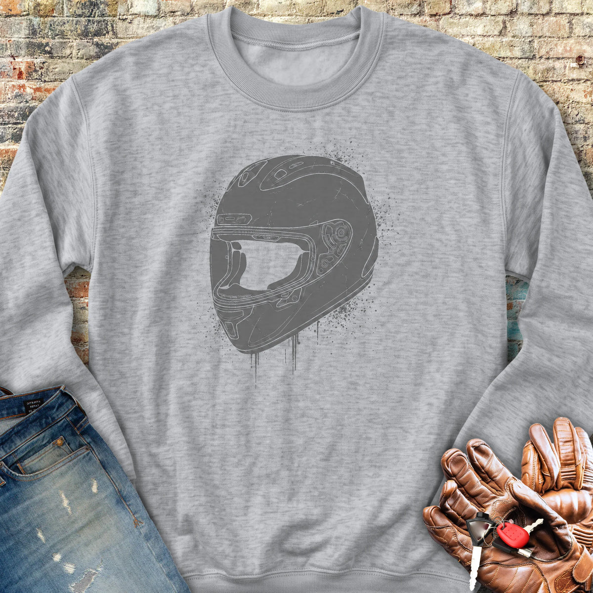 Splash Helmet Sweatshirt - Sport Grey