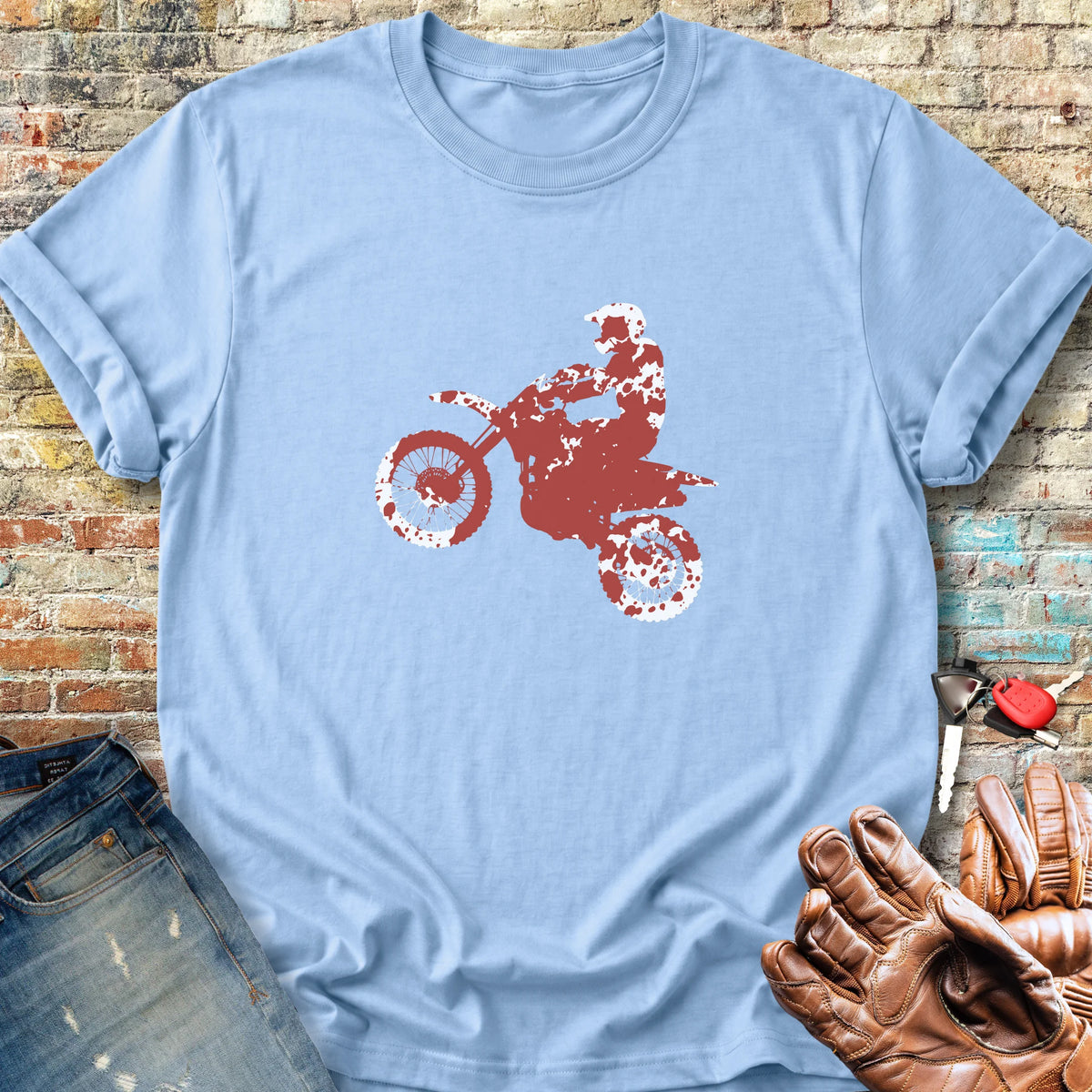 Splattered Classic T-Shirt - Light Blue