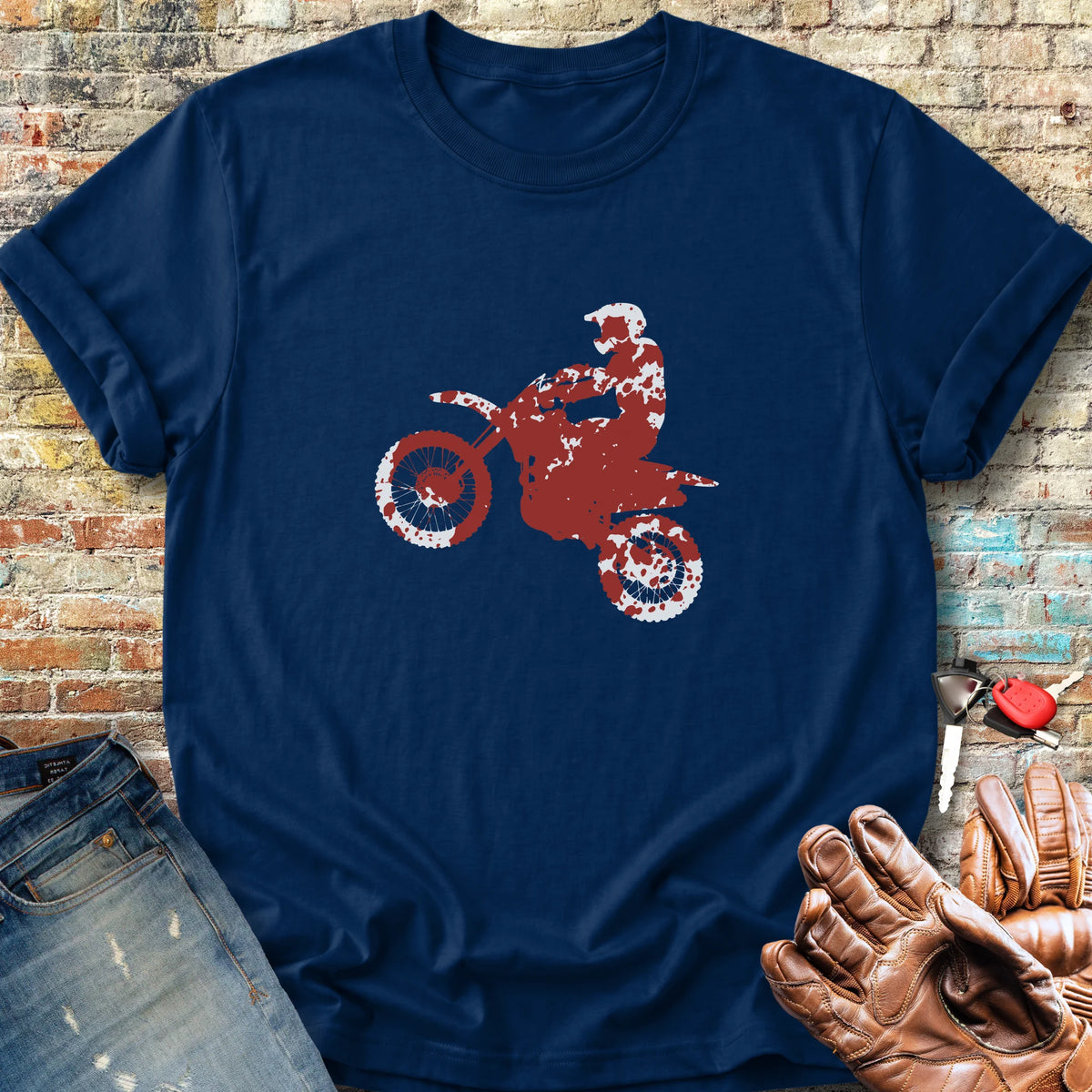 Splattered Classic T-Shirt - Navy