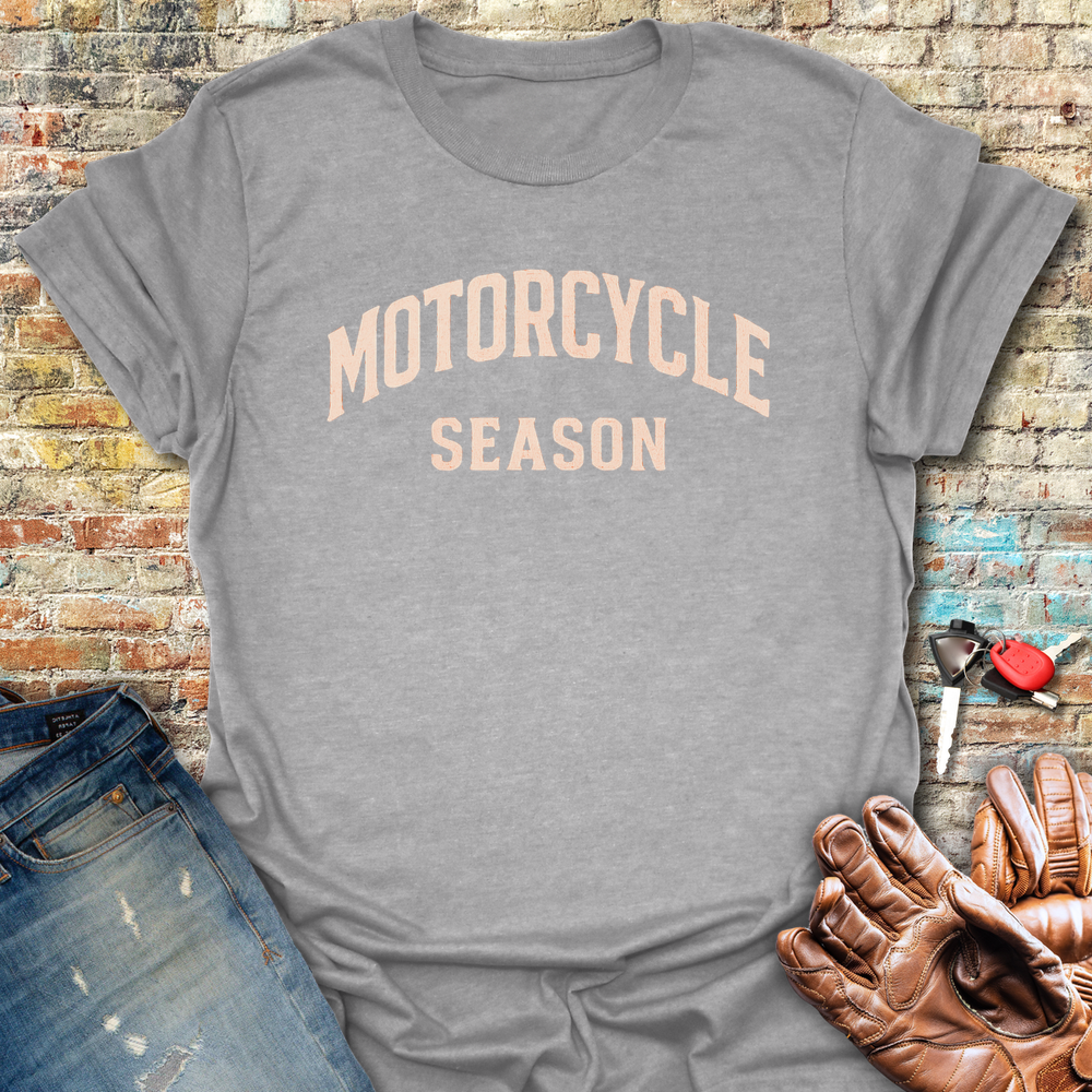 Motorcycle Season T-Shirt - Sport Grey