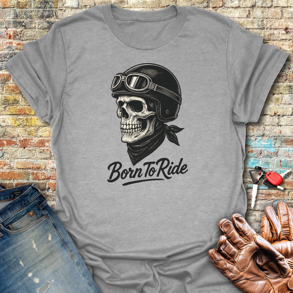 Skull Rider T-Shirt - Sport Grey