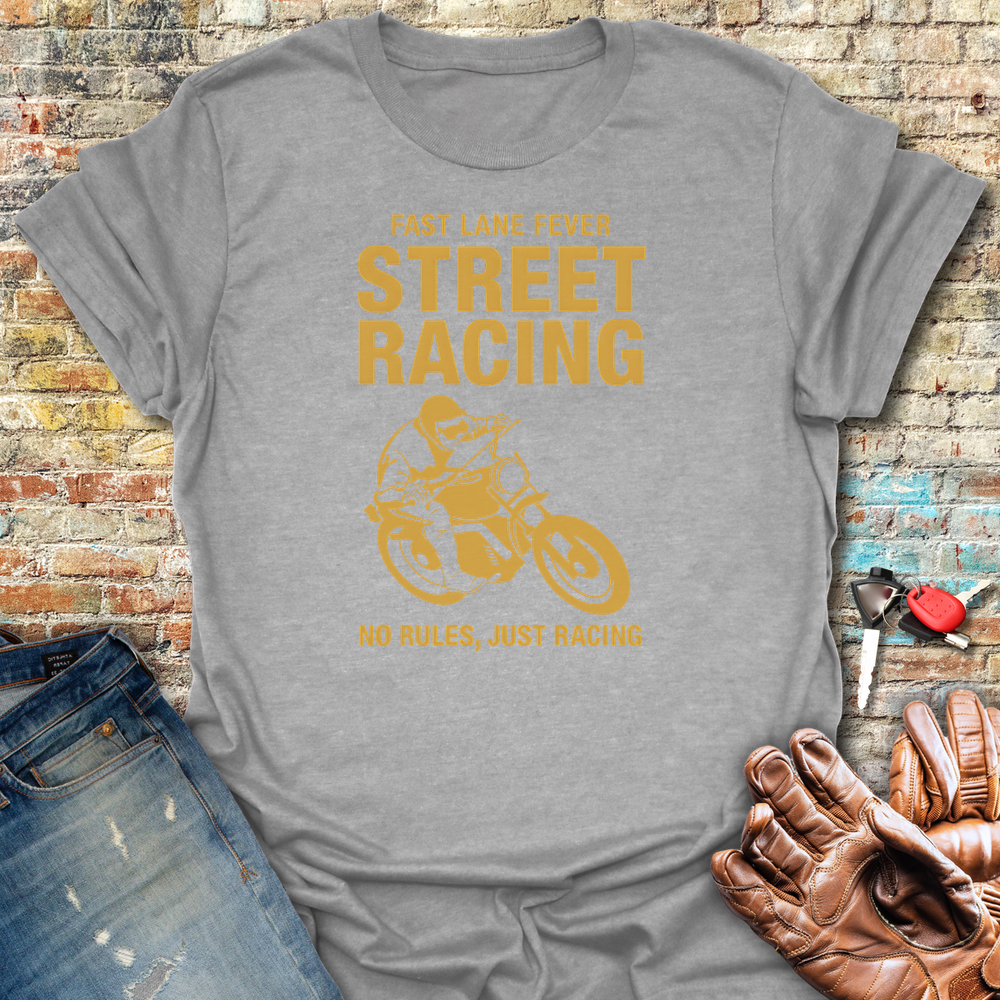 Street Racing T-Shirt - Sport Grey