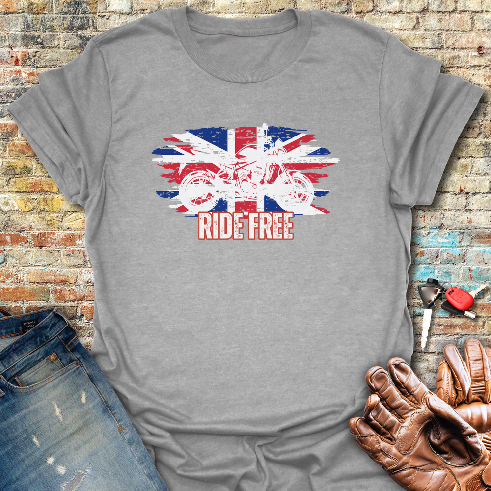 Ride Free Uk T-Shirt - Sport Grey