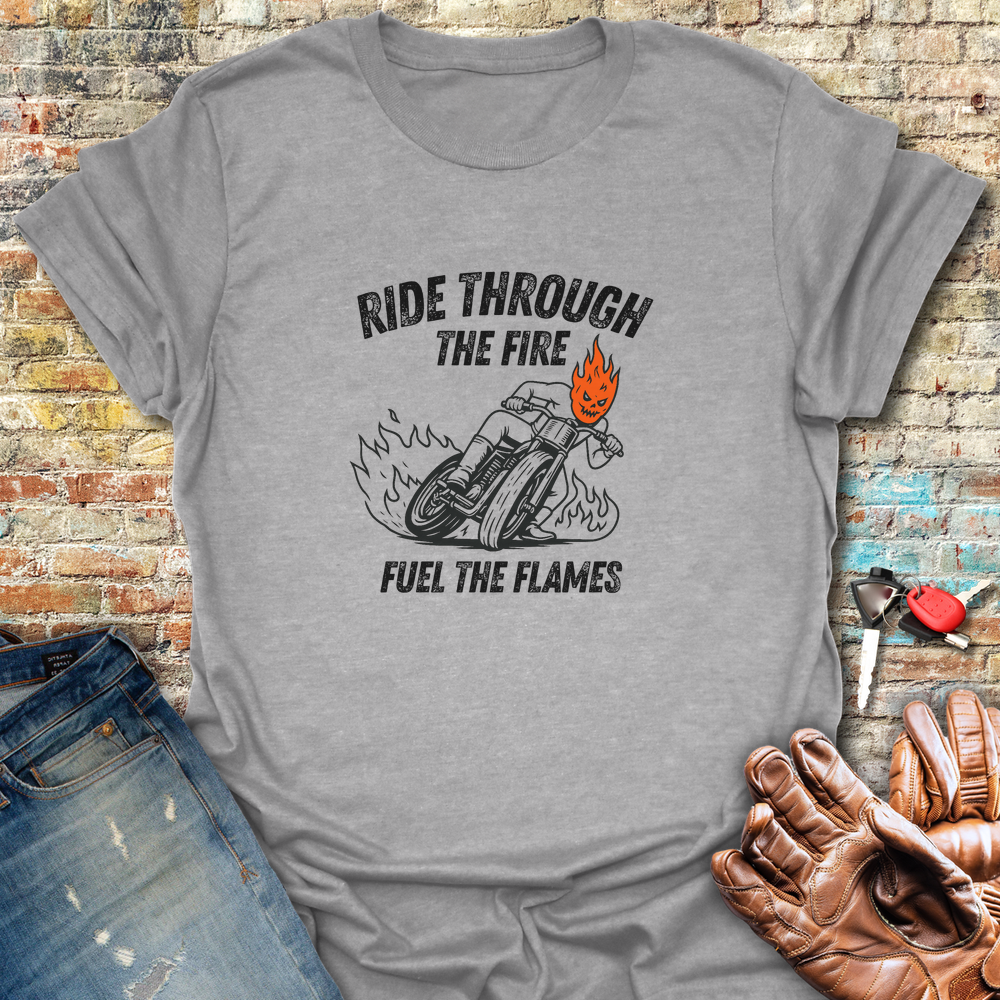 Fuel The Flames T-Shirt - Sport Grey
