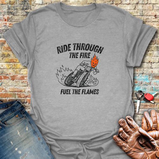 Fuel The Flames T-Shirt - Sport Grey