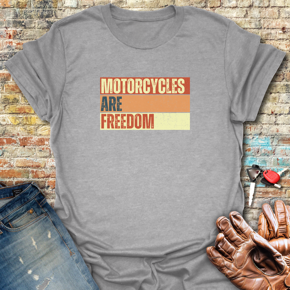 Freedom Block T-Shirt - Sport Grey