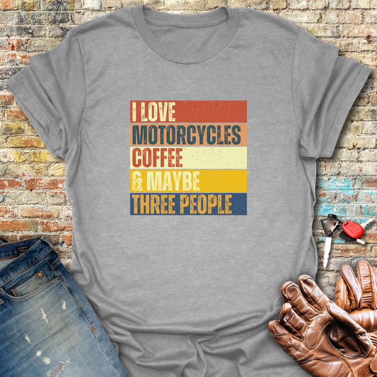 Motorcycles Coffee Block T-Shirt - Sport Grey