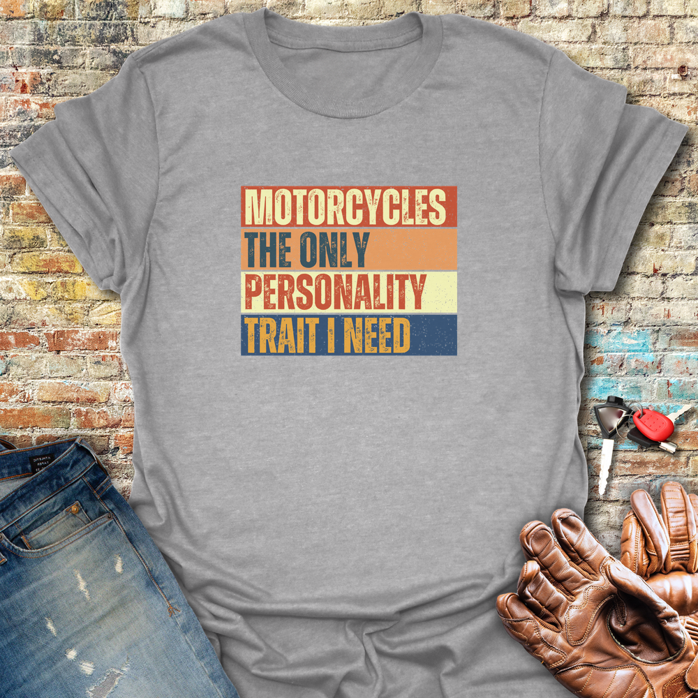 Personality Trait Block T-Shirt - Sport Grey