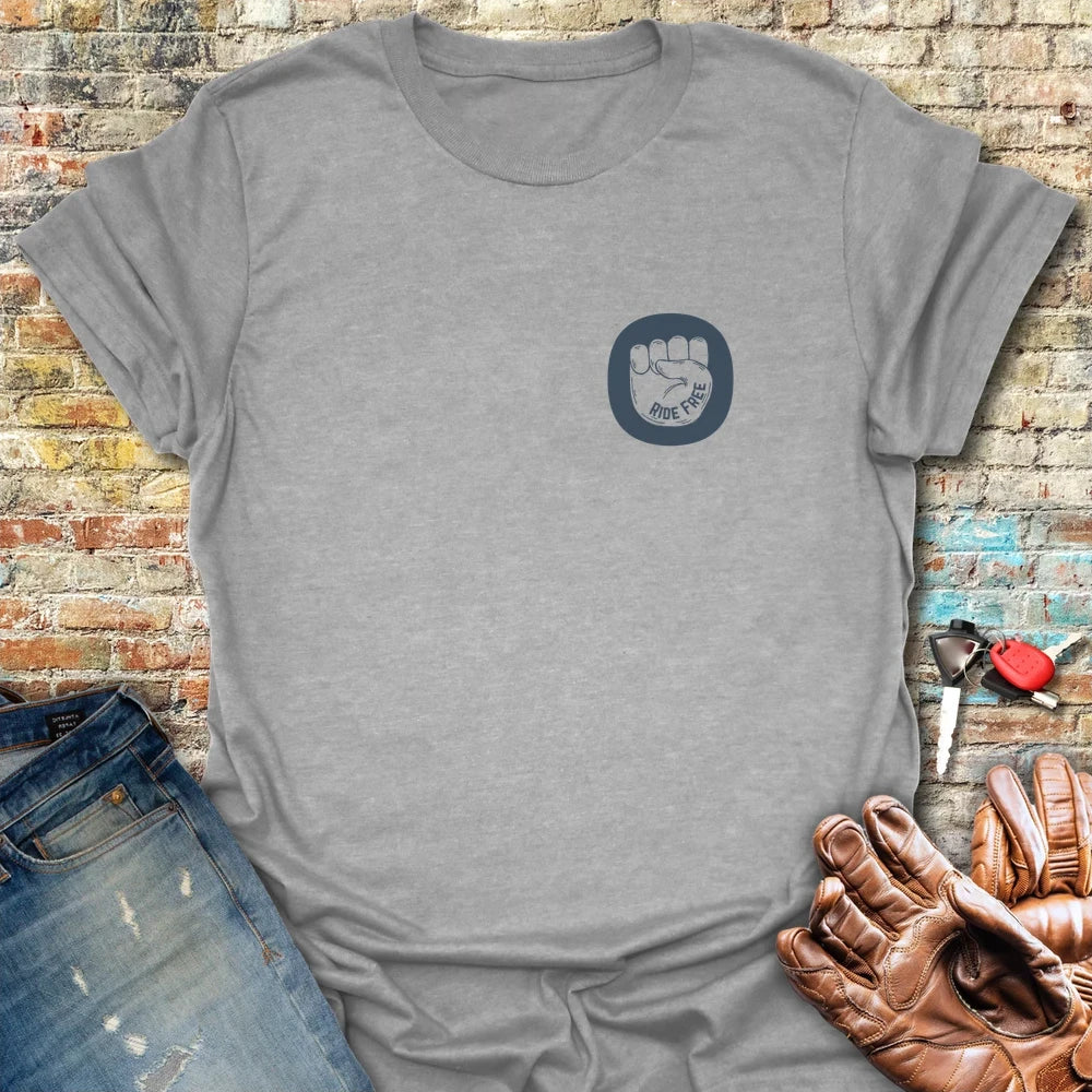 Ride Free Badge T-Shirt - Sport Grey