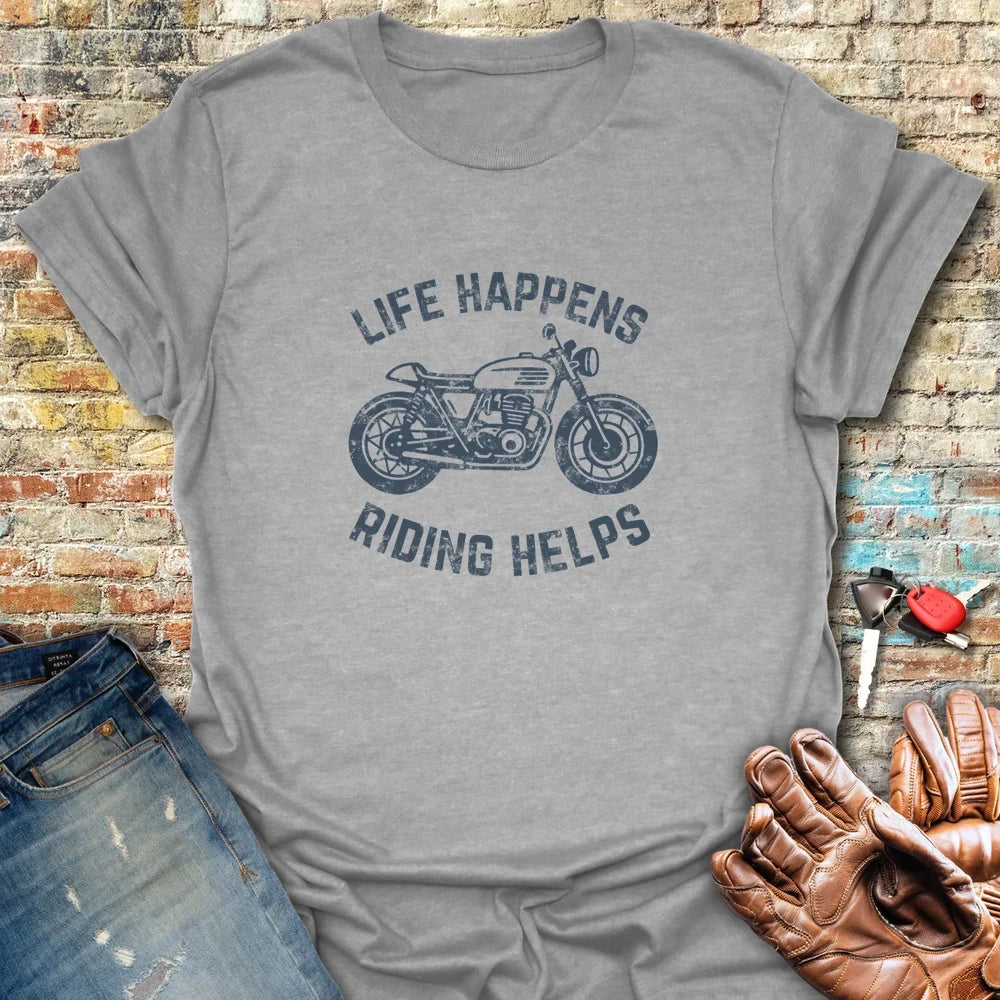 Life Happens T-Shirt - Sport Grey