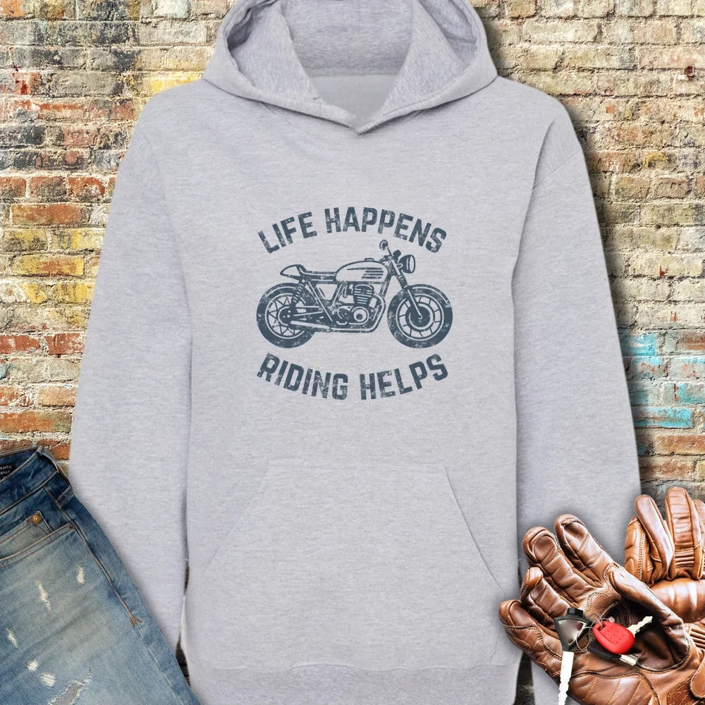 Life Happens Hoodie - Sport Grey