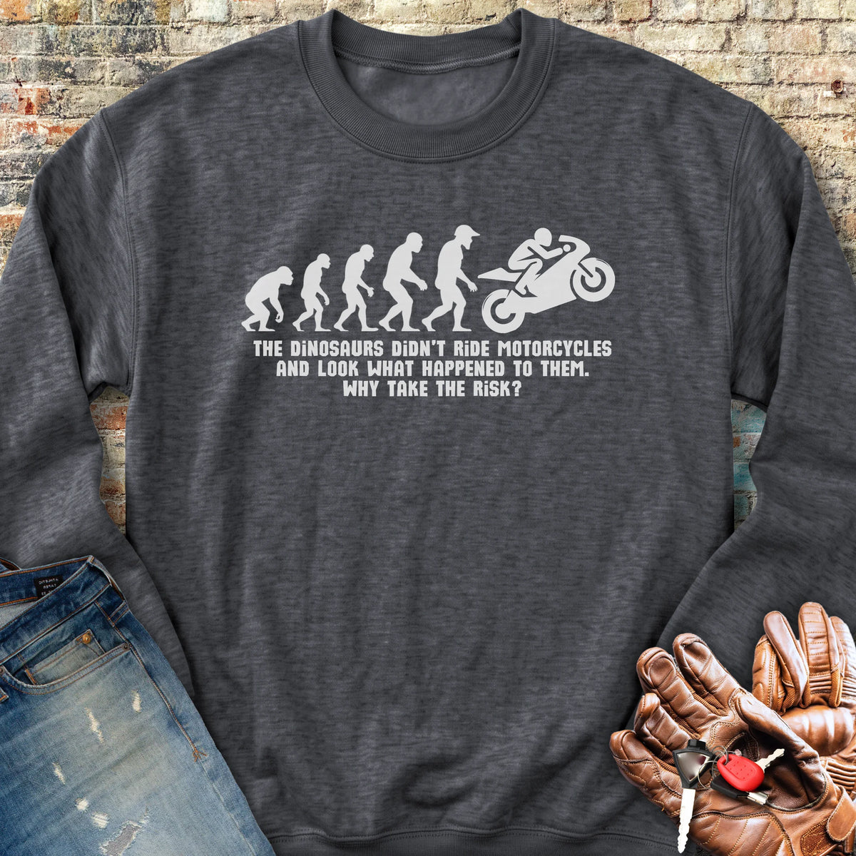 Sports Dinosaurs Sweatshirt - Dark Heather