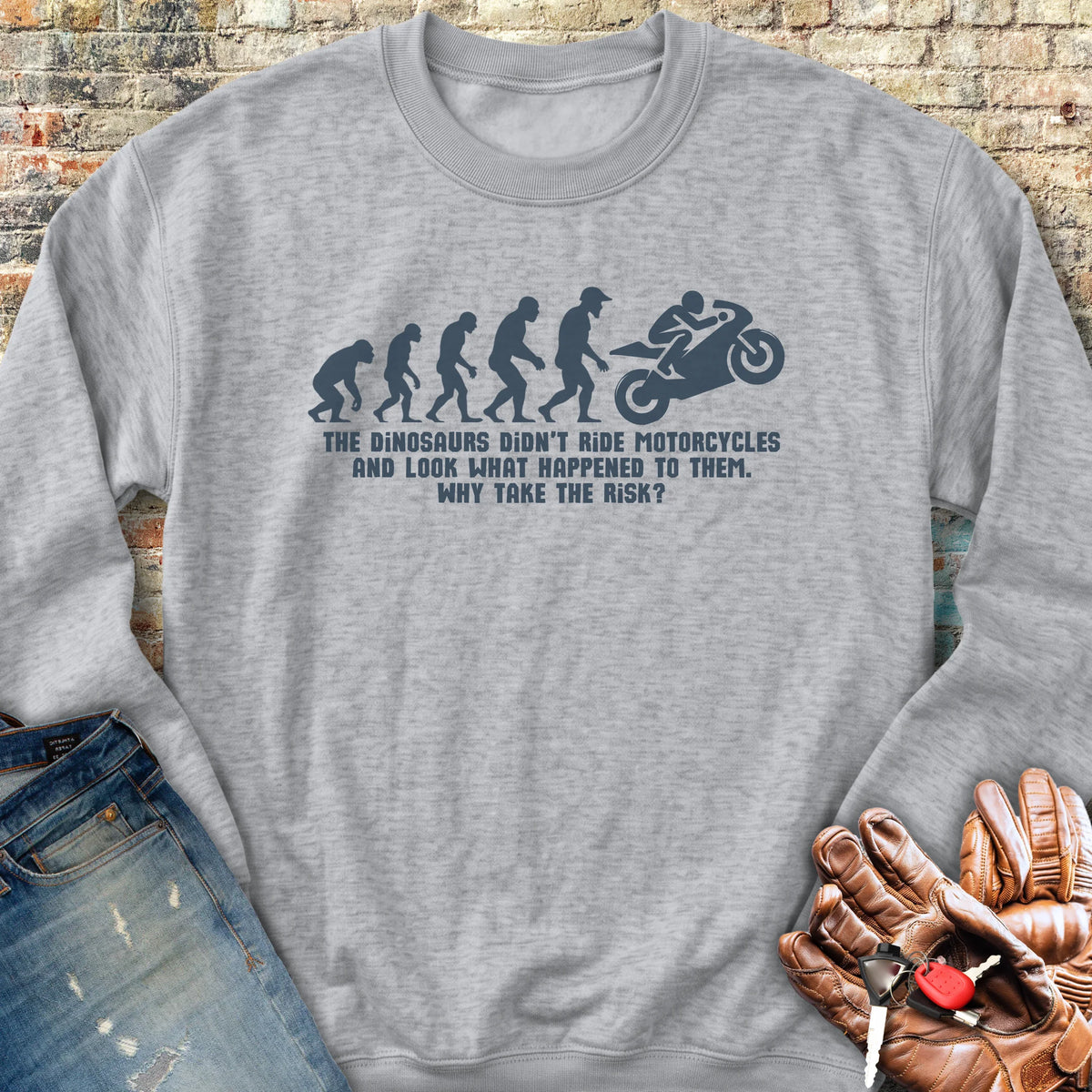 Sports Dinosaurs Sweatshirt - Sport Grey