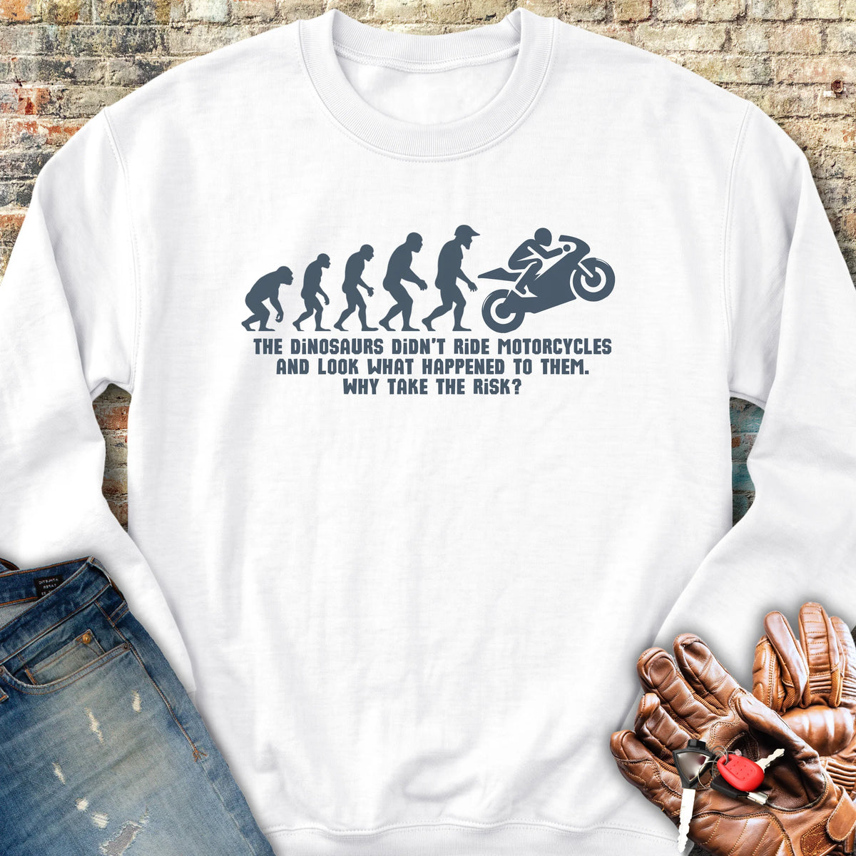 Sports Dinosaurs Sweatshirt - White