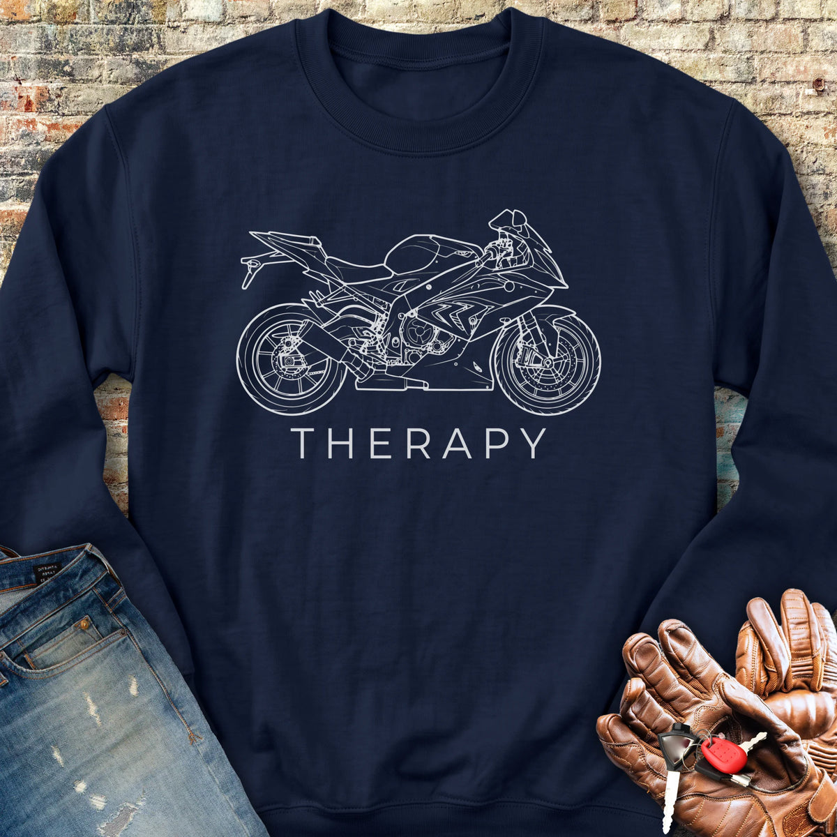 Sportsbike Therapy Sweatshirt - Navy