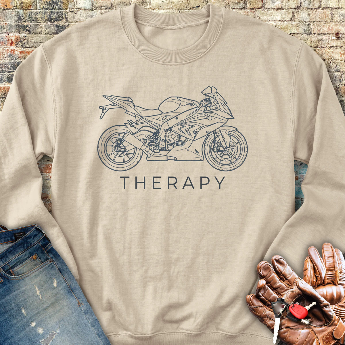 Sportsbike Therapy Sweatshirt - Sand