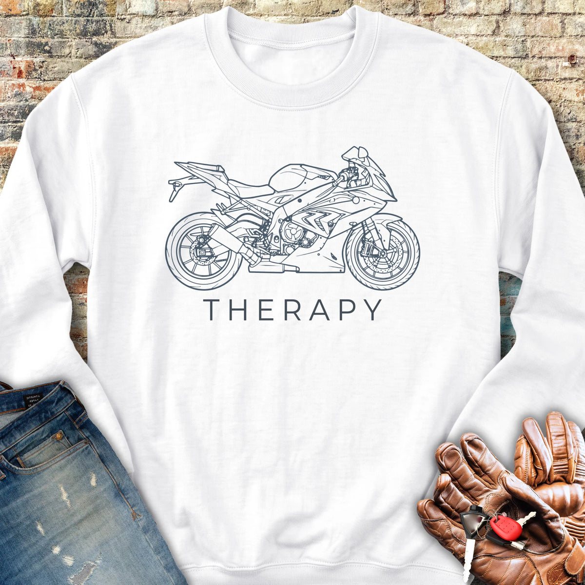 Sportsbike Therapy Sweatshirt - White