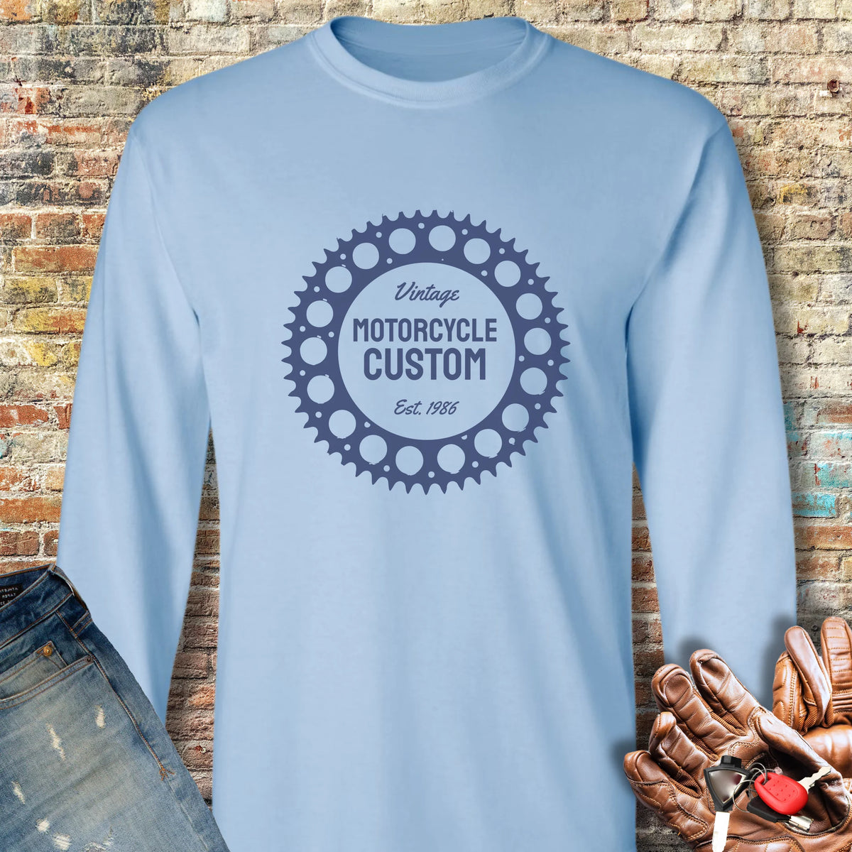 Sprocket Long Sleeve T-Shirt - Light Blue