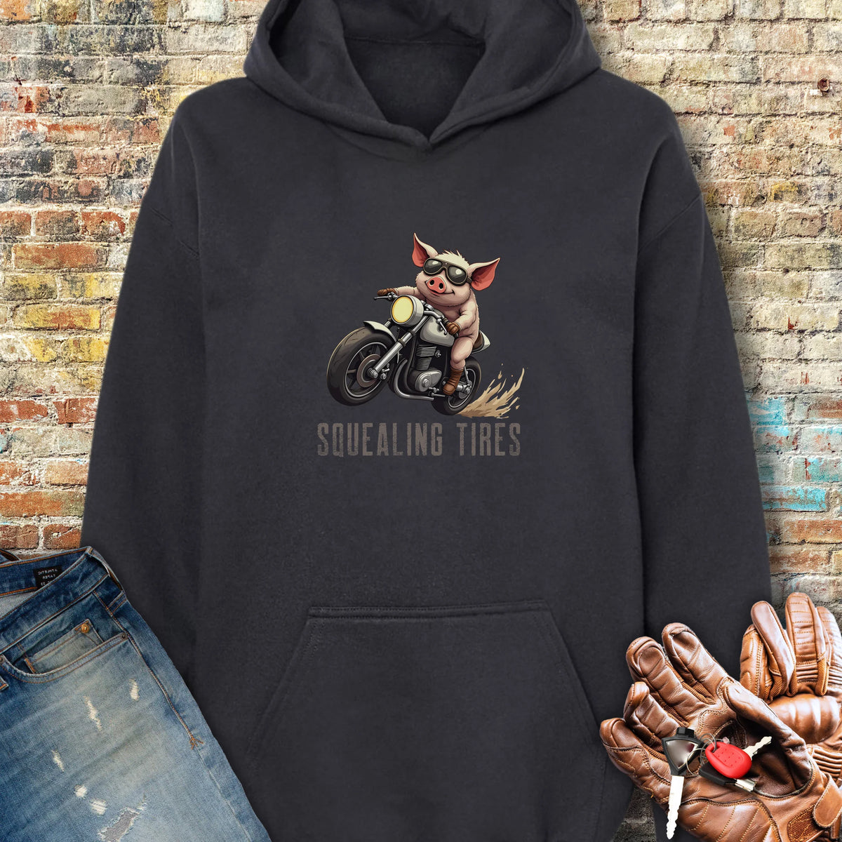 Squealing Tires Hoodie - Black