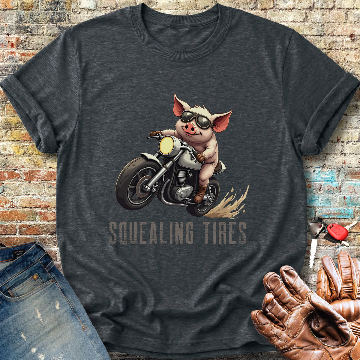 Squealing Tires Classic T-Shirt - Dark Heather