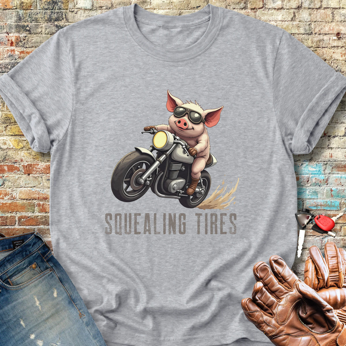 Squealing Tires Classic T-Shirt - Sport Grey