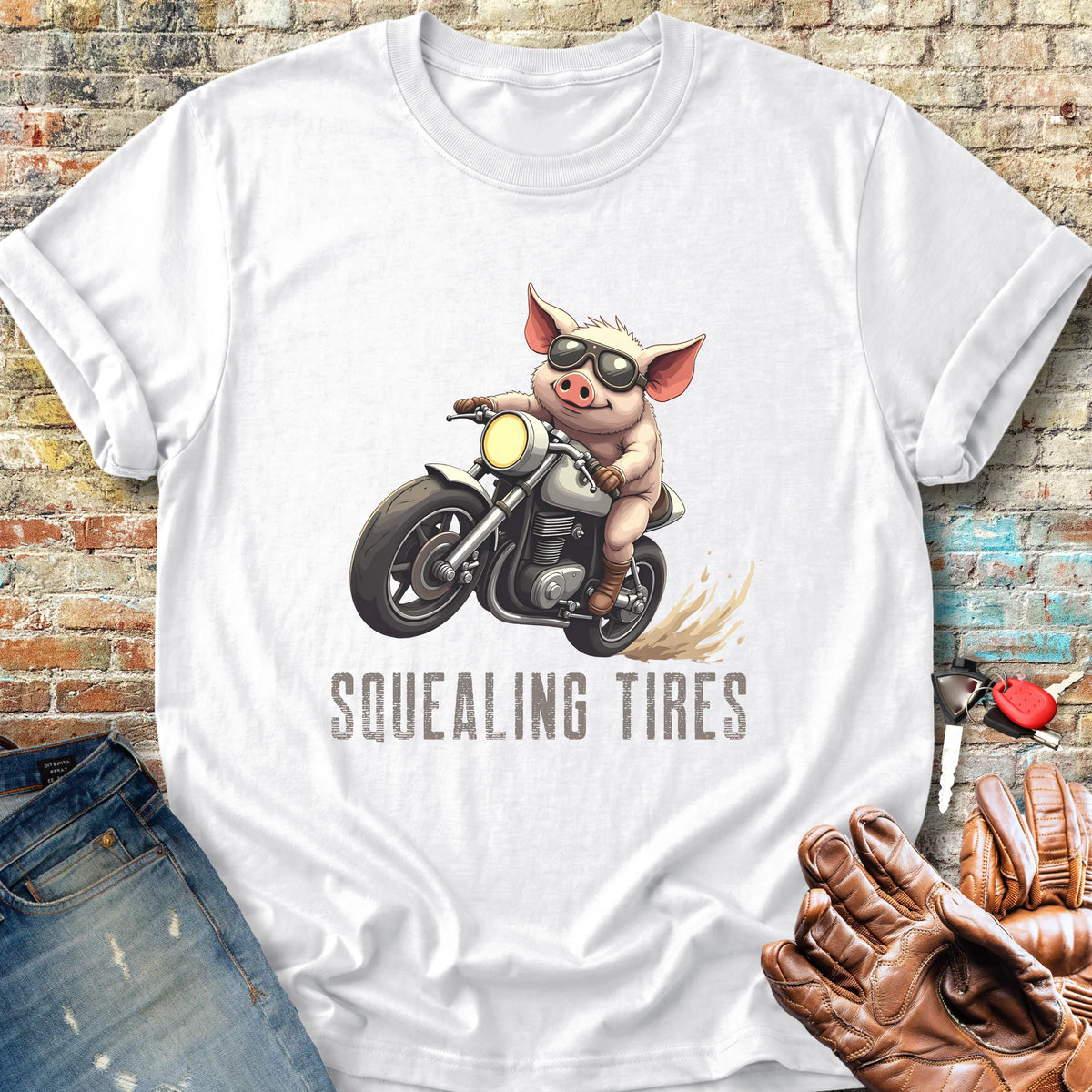 Squealing Tires Classic T-Shirt - White
