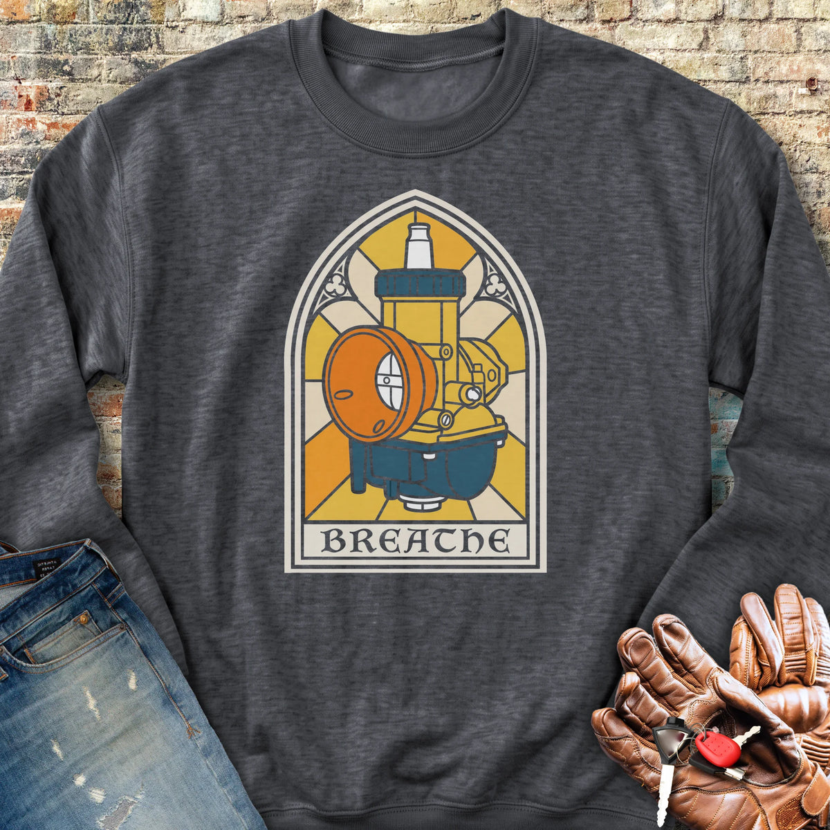 Stained Glass Carb Sweatshirt - Dark Heather