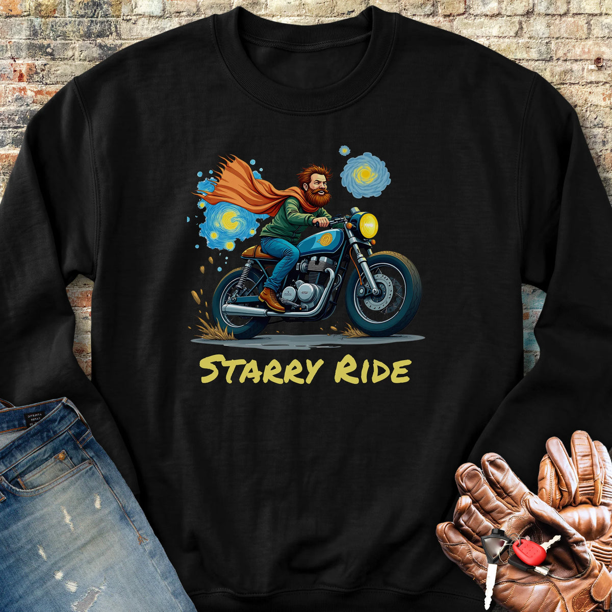 Starry Ride Sweatshirt - Black
