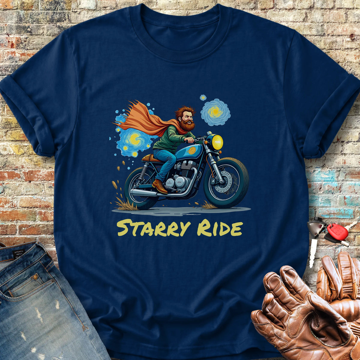 Starry Ride Classic T-Shirt - Navy