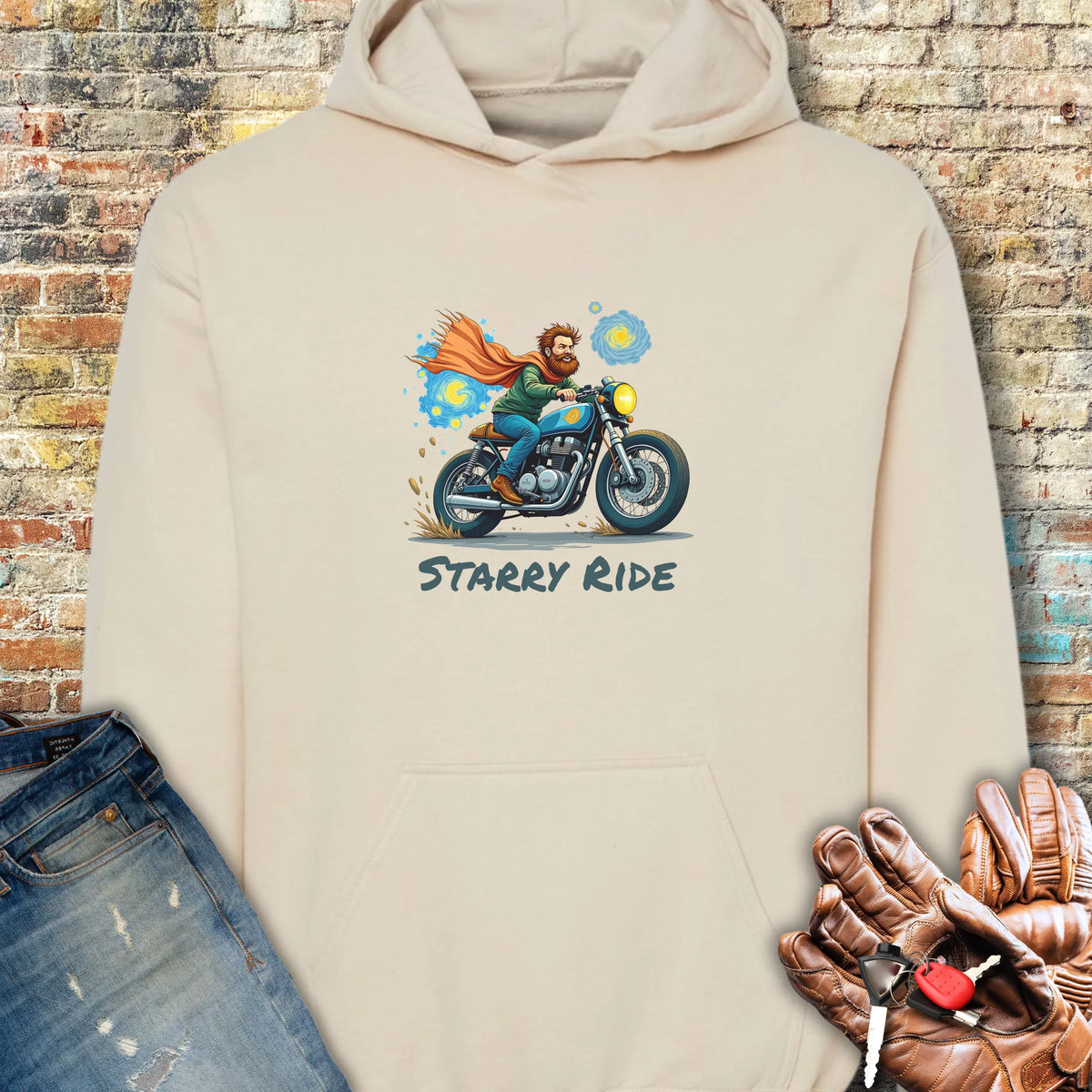 Starry Ride Hoodie - Sand