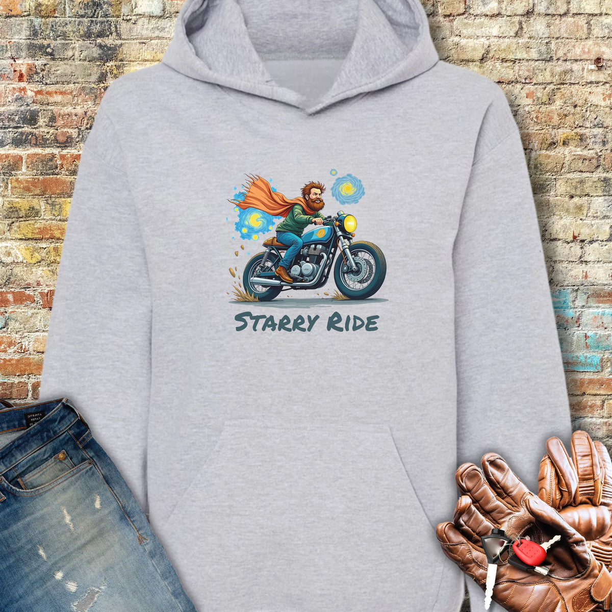 Starry Ride Hoodie - Sport Grey