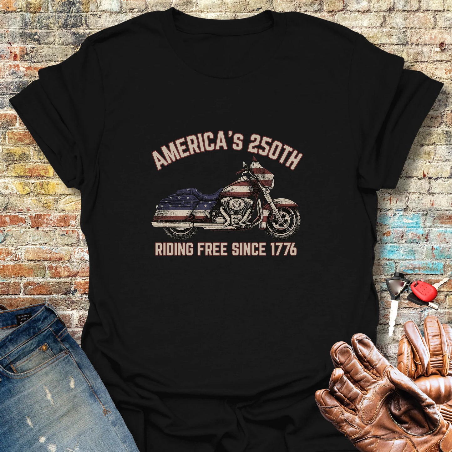 Stars & Stripes 250 T-Shirt - Black