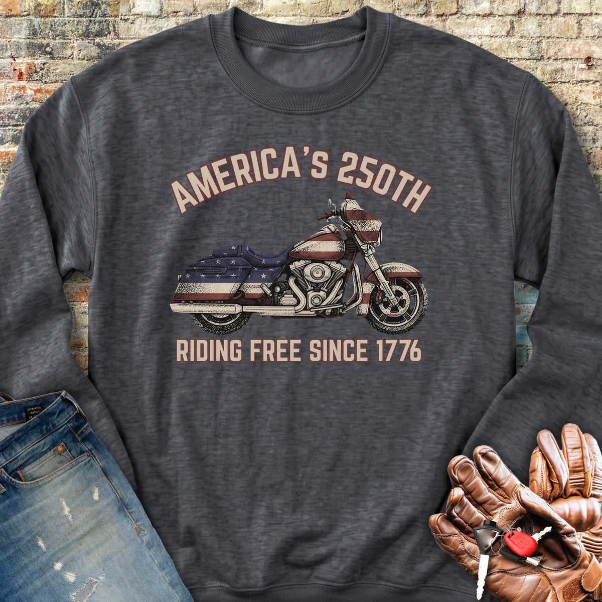 Stars & Stripes 250 Sweatshirt - Dark Heather