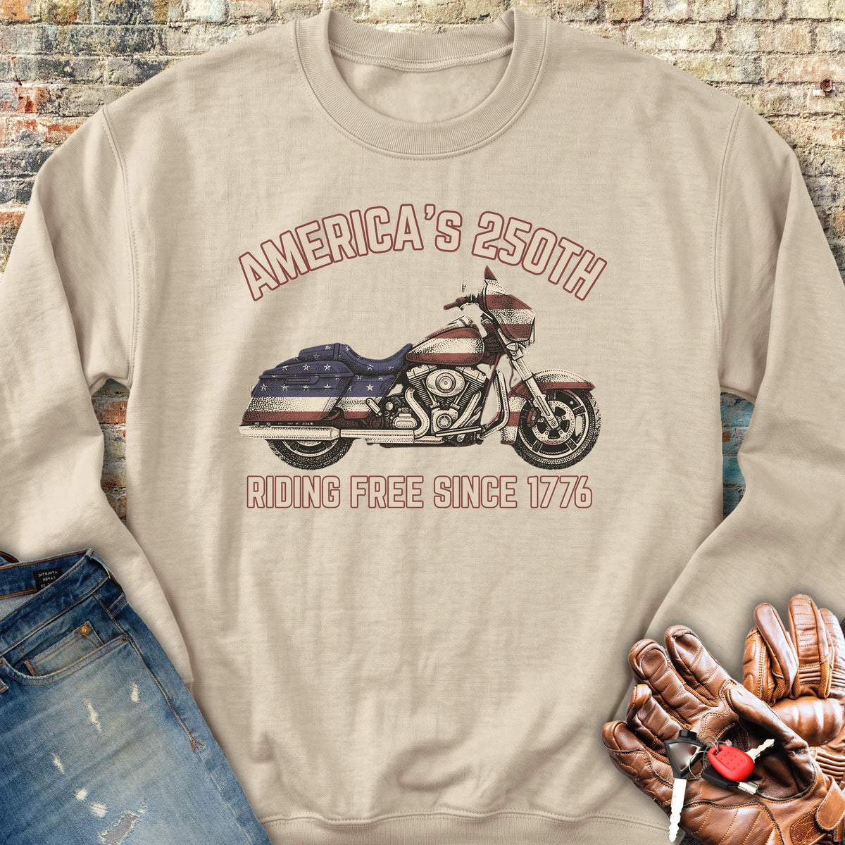 Stars & Stripes 250 Sweatshirt - Sand