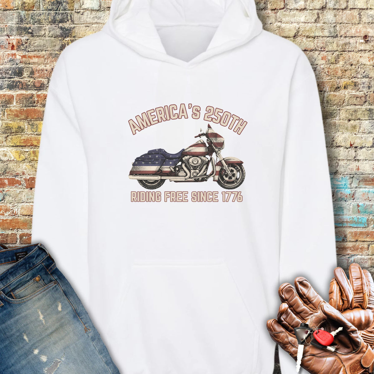 Stars & Stripes 250 Hoodie - White