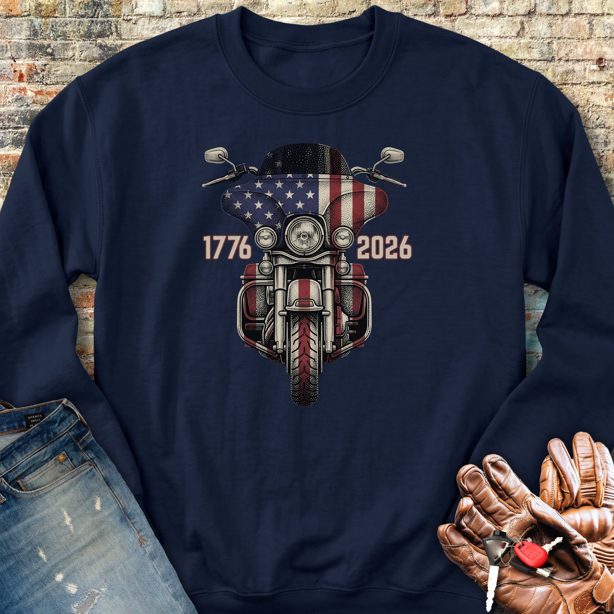 Stars & Stripes Ride Sweatshirt - Navy
