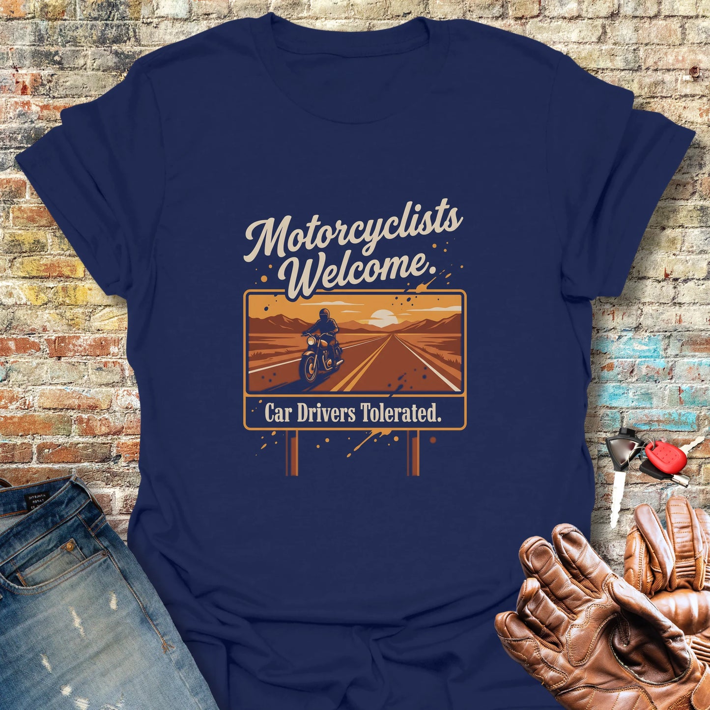 State Line Welcome T-Shirt - Navy