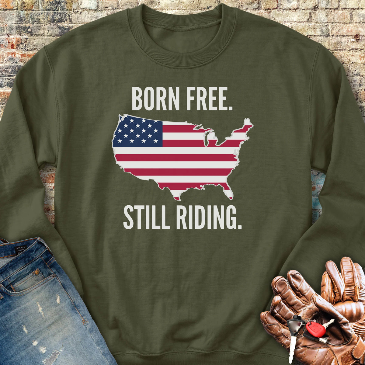 States 250th Sweatshirt - Military Green