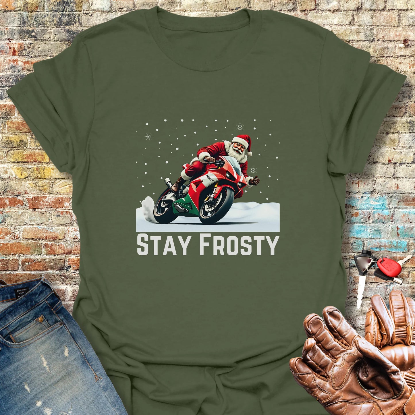 Stay Frosty T-Shirt - Military Green