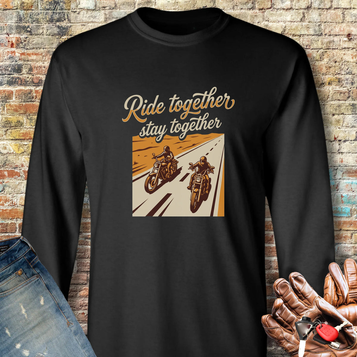 Stay Together Long Sleeve T-Shirt - Black