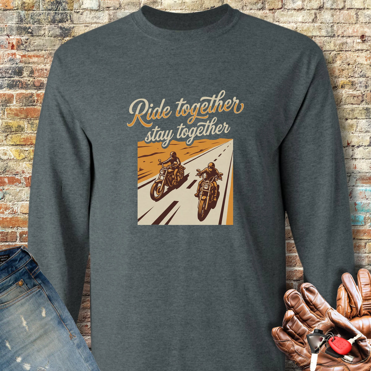 Stay Together Long Sleeve T-Shirt - Dark Heather