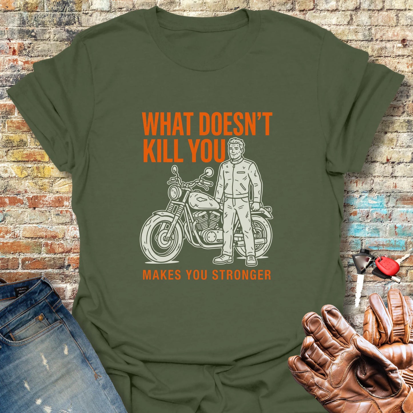 Still Kickin' T-Shirt - Military Green
