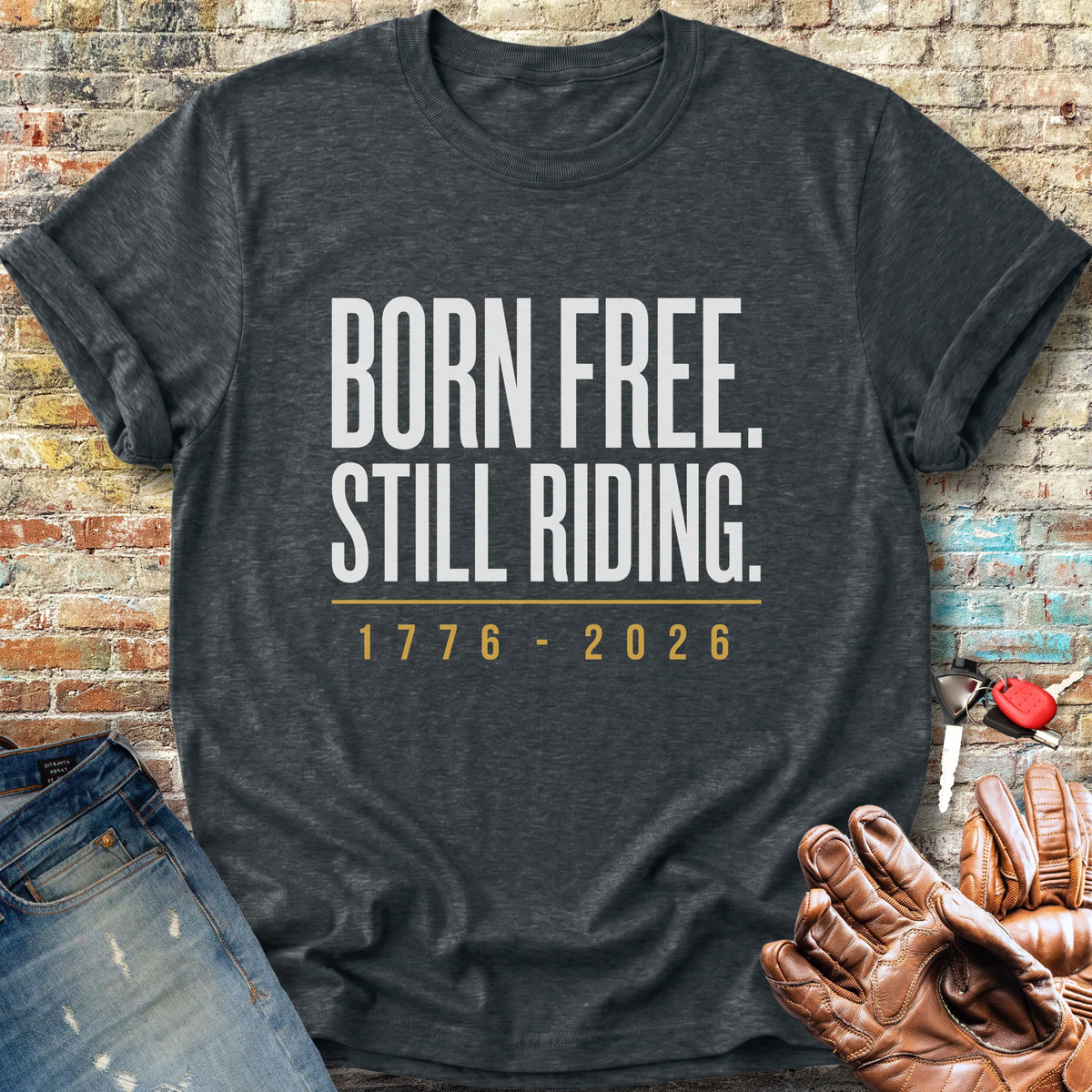 Still Riding 250th Classic T-Shirt - Dark Heather