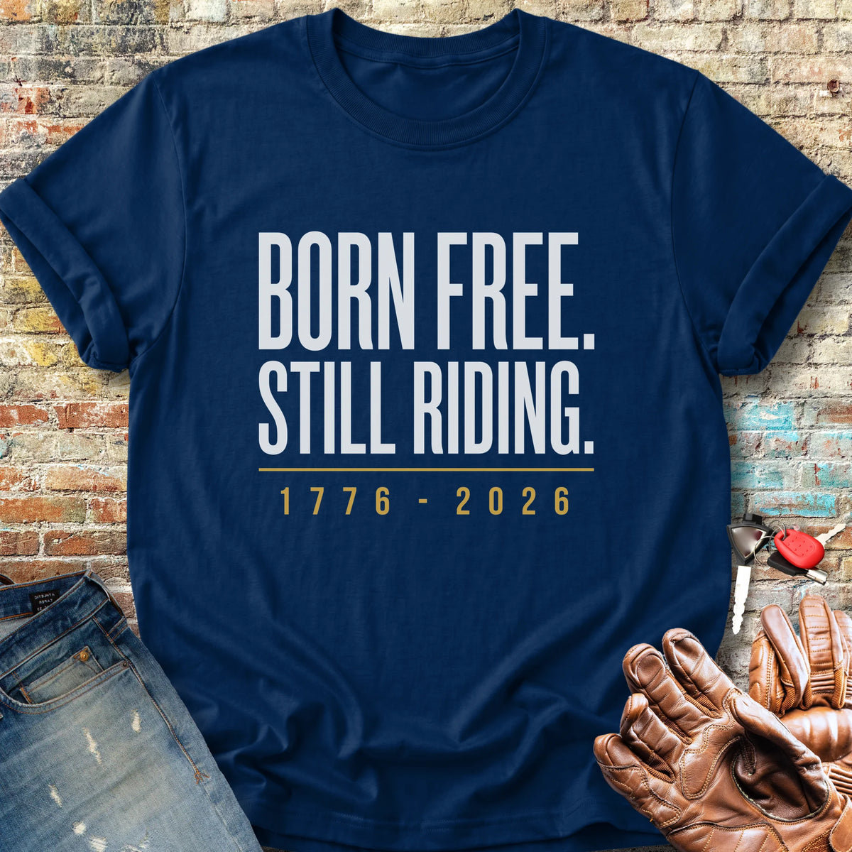 Still Riding 250th Classic T-Shirt - Navy