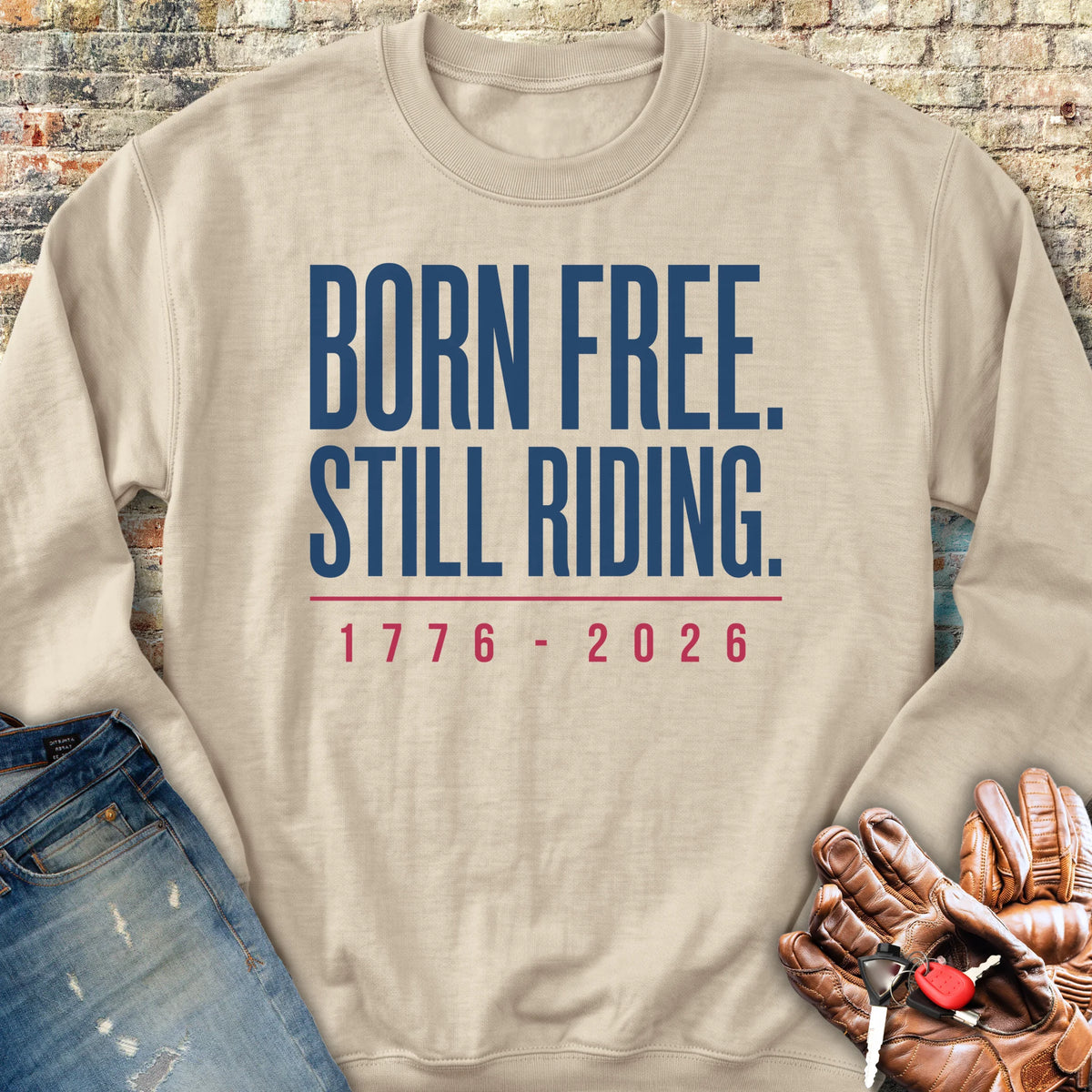 Still Riding 250th Sweatshirt - Sand